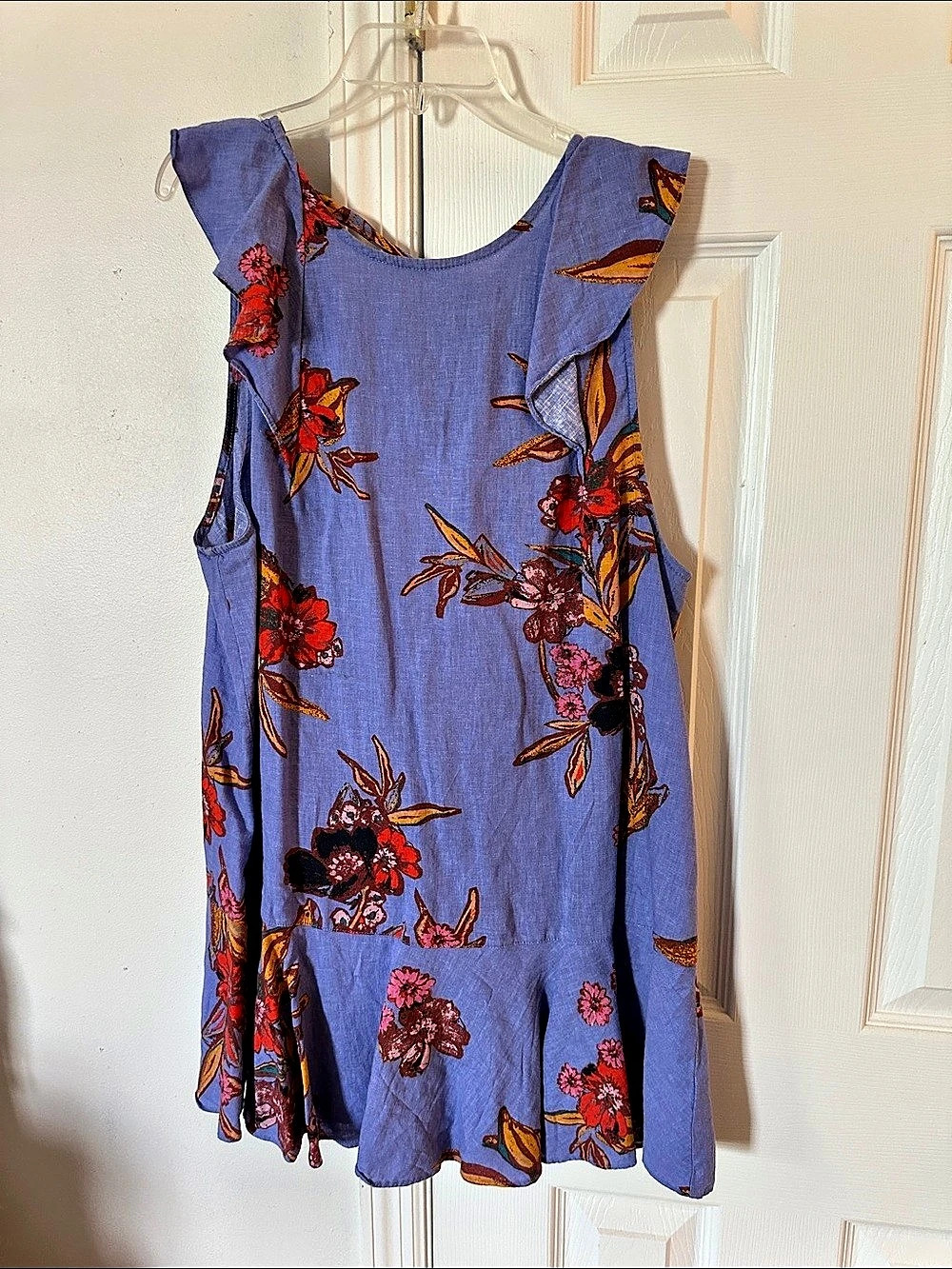 Free People Floral Mini Dress in Purple Size Medium